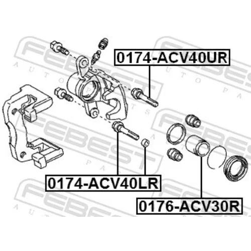 Vodiaci čap brzdového strmeňa 0174-ACV40LR /FEBEST/ - obr. 1