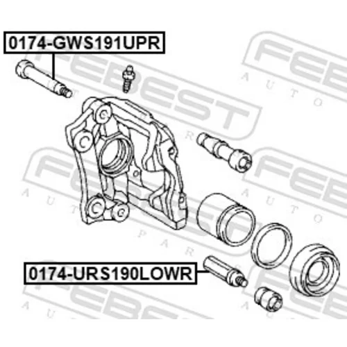 Vodiaci čap brzdového strmeňa 0174-GWS191UPR /FEBEST/ - obr. 1