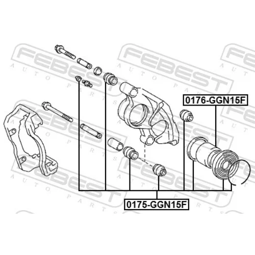 Piest brzdového strmeňa 0176-GGN15F /FEBEST/ - obr. 1