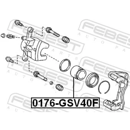 Piest brzdového strmeňa 0176-GSV40F /FEBEST/ - obr. 1