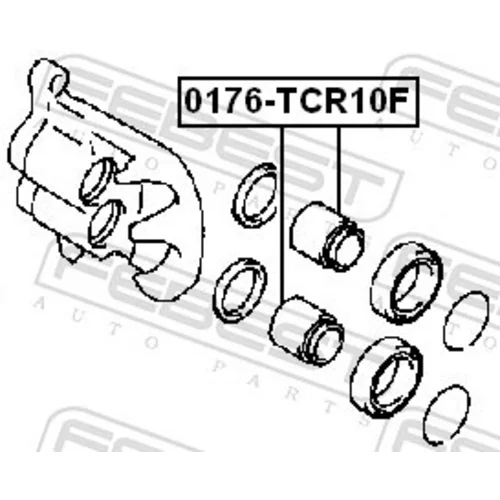 Piest brzdového strmeňa 0176-TCR10F /FEBEST/ - obr. 1