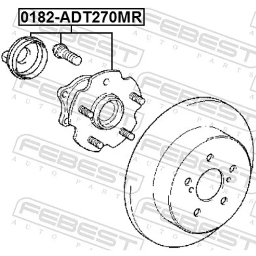 Náboj kolesa 0182-ADT270MR /FEBEST/ - obr. 1
