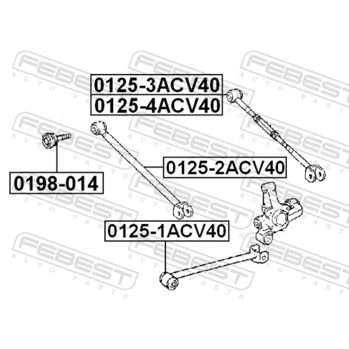 Skrutka pre nastavenie odklonu kolesa 0198-014 /FEBEST/ - obr. 1