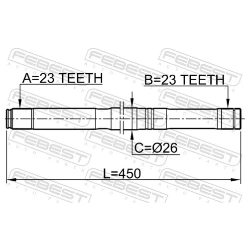 Hnací hriadeľ 0212-QG16LH /FEBEST/ - obr. 1