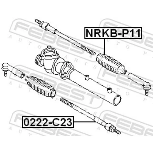 Axiálny čap tiahla riadenia 0222-C23 /FEBEST/ - obr. 1