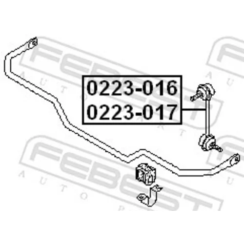 Tyč/Vzpera stabilizátora 0223-016 /FEBEST/ - obr. 1