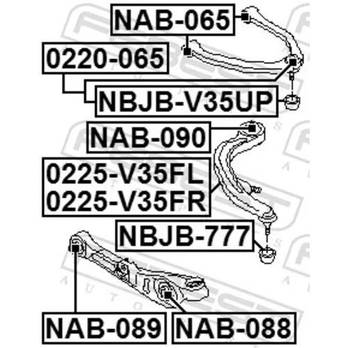 Rameno zavesenia kolies 0225-V35FR /FEBEST/ - obr. 1