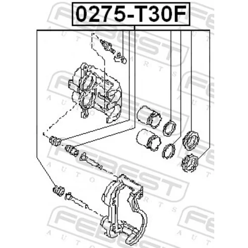 Opravná sada brzdového strmeňa 0275-T30F /FEBEST/ - obr. 1