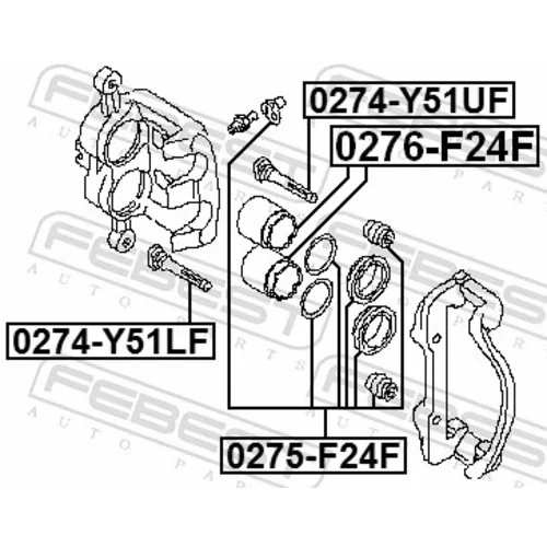 Piest brzdového strmeňa 0276-F24F /FEBEST/ - obr. 1