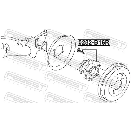 Náboj kolesa 0282-B16R /FEBEST/ - obr. 1