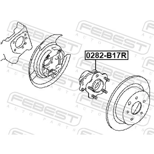 Náboj kolesa 0282-B17R /FEBEST/ - obr. 1