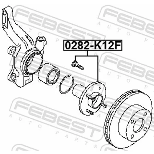 Náboj kolesa 0282-K12F /FEBEST/ - obr. 1