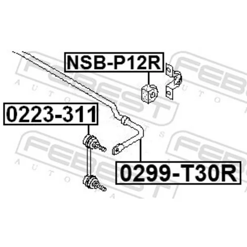 Stabilizátor podvozku 0299-T30R /FEBEST/ - obr. 1