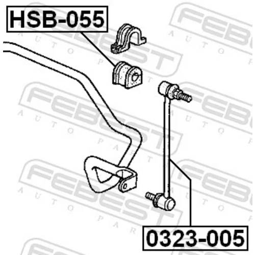 Tyč/Vzpera stabilizátora 0323-005 /FEBEST/ - obr. 1