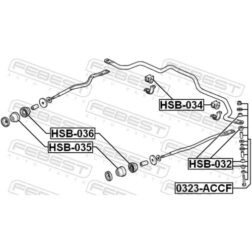 Tyč/Vzpera stabilizátora 0323-ACCF /FEBEST/ - obr. 1