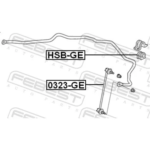 Tyč/Vzpera stabilizátora 0323-GE /FEBEST/ - obr. 1