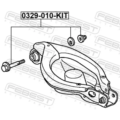 Skrutka pre nastavenie odklonu kolesa 0329-010-KIT /FEBEST/ - obr. 1