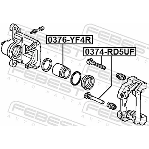 Piest brzdového strmeňa 0376-YF4R /FEBEST/ - obr. 1