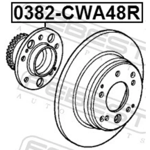 Náboj kolesa 0382-CWA48R /FEBEST/ - obr. 1