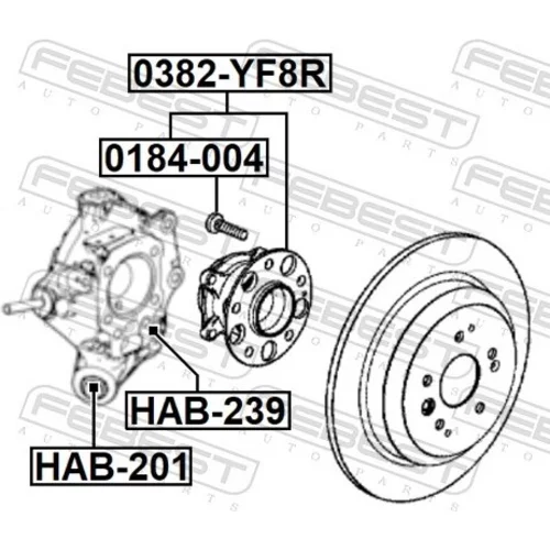 Náboj kolesa 0382-YF8R /FEBEST/ - obr. 1