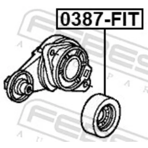 Napínacia kladka rebrovaného klinového remeňa 0387-FIT /FEBEST/ - obr. 1