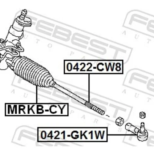 Hlava/čap spojovacej tyče riadenia 0421-GK1W /FEBEST/ - obr. 1