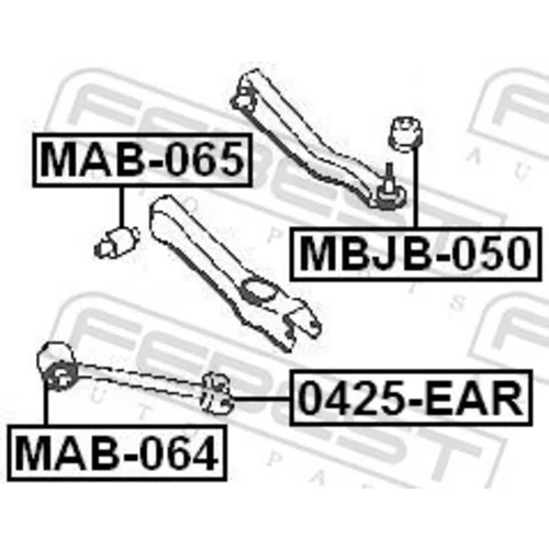 Rameno zavesenia kolies 0425-EAR /FEBEST/ - obr. 1
