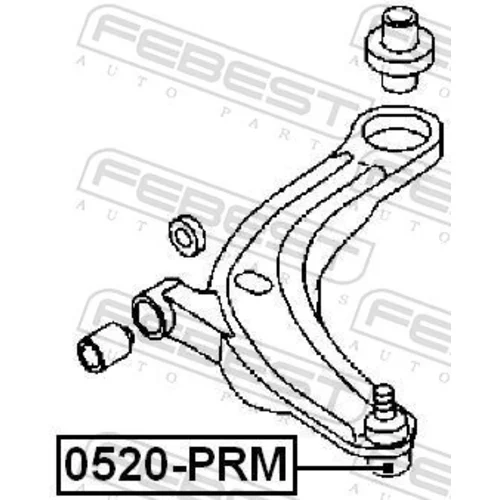 Zvislý/nosný čap 0520-PRM /FEBEST/ - obr. 1