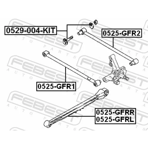 Rameno zavesenia kolies 0525-GFRR /FEBEST/ - obr. 1