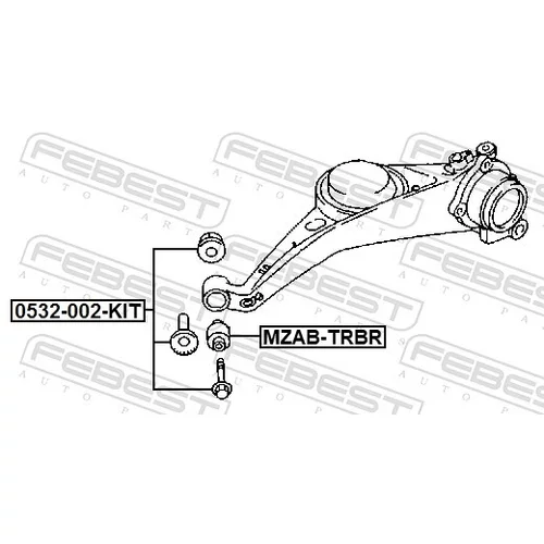 Skrutka pre nastavenie odklonu kolesa 0532-002-KIT /FEBEST/ - obr. 1