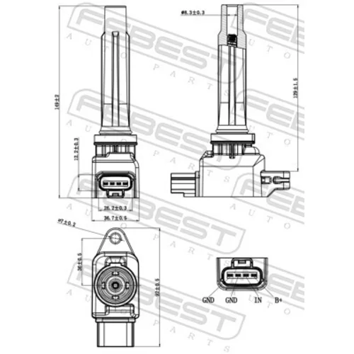 Zapaľovacia cievka 05640-002 /FEBEST/ - obr. 1
