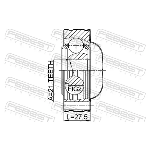 Kĺbový hriadeľ 0711-JB420SHA /FEBEST/ - obr. 1