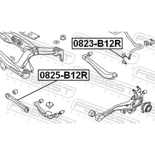 Tyč/Vzpera stabilizátora 0823-B12R /FEBEST/ - obr. 1