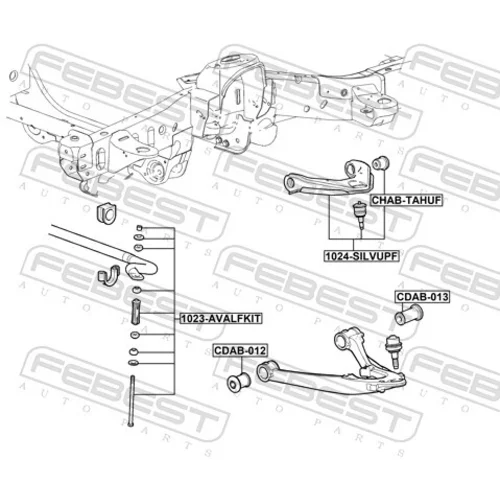 Rameno zavesenia kolies 1024-SILVUPF /FEBEST/ - obr. 1