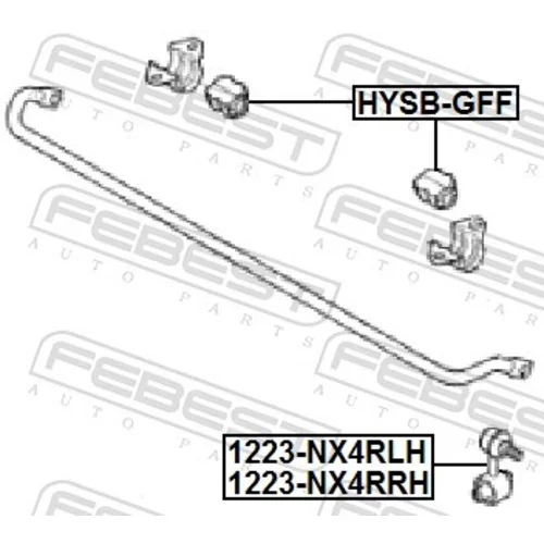 Tyč/Vzpera stabilizátora 1223-NX4RLH /FEBEST/ - obr. 1