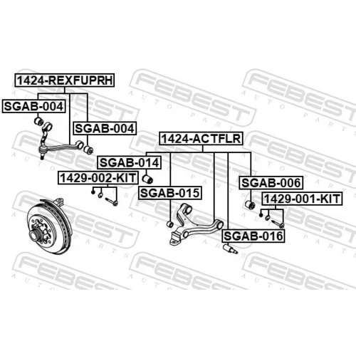 Rameno zavesenia kolies 1424-ACTFLR /FEBEST/ - obr. 1