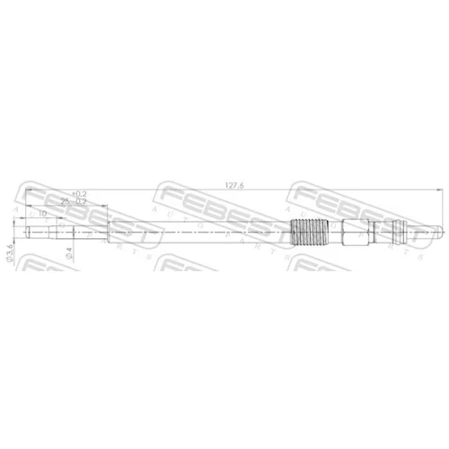 Žeraviaca sviečka 25642-002 /FEBEST/ - obr. 1
