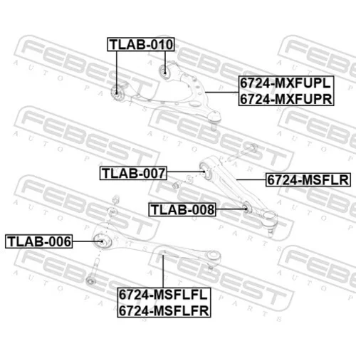 Rameno zavesenia kolies 6724-MXFUPL /FEBEST/ - obr. 1