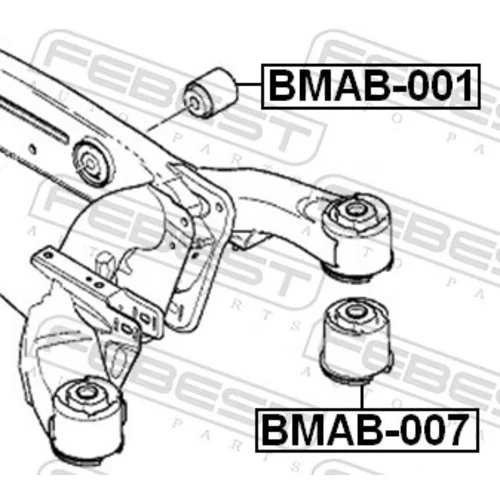 Uloženie tela nápravy BMAB-007 /FEBEST/ - obr. 1
