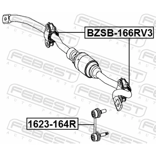 Uloženie priečneho stabilizátora BZSB-166RV3 /FEBEST/ - obr. 1
