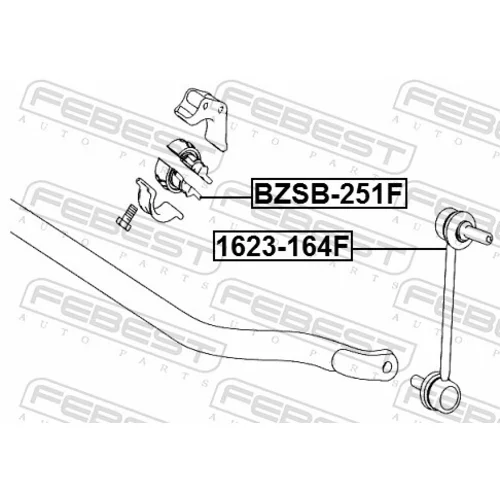 Uloženie priečneho stabilizátora BZSB-251F /FEBEST/ - obr. 1