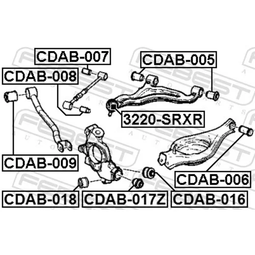 Uloženie riadenia CDAB-007 /FEBEST/ - obr. 1