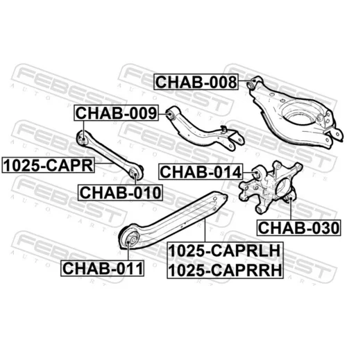 Uloženie riadenia CHAB-030 /FEBEST/ - obr. 1