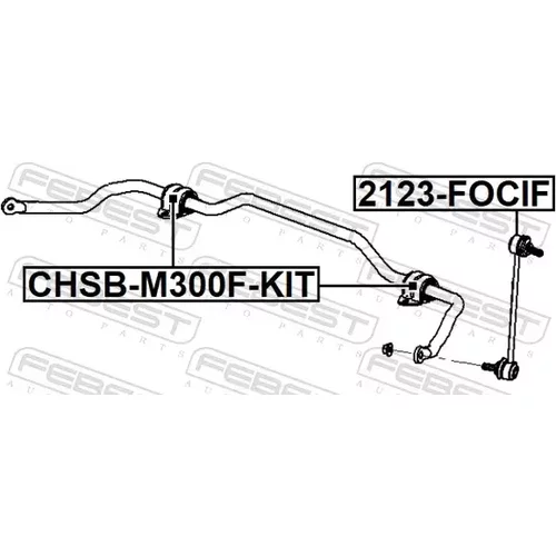 Opravná sada uloženia stabilizátora CHSB-M300F-KIT /FEBEST/ - obr. 1