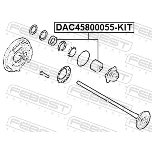 Ložisko kolesa - opravná sada DAC45800055-KIT /FEBEST/ - obr. 1