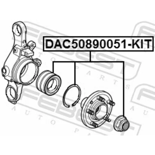 Ložisko kolesa - opravná sada DAC50890051-KIT /FEBEST/ - obr. 1