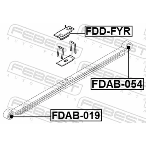Ložiskové puzdro listovej pružiny FDAB-054 /FEBEST/ - obr. 1