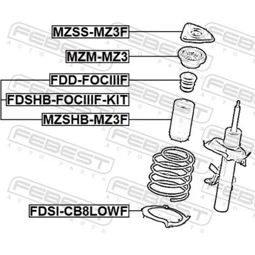 Tanier pružiny FDSI-CB8LOWF /FEBEST/ - obr. 1