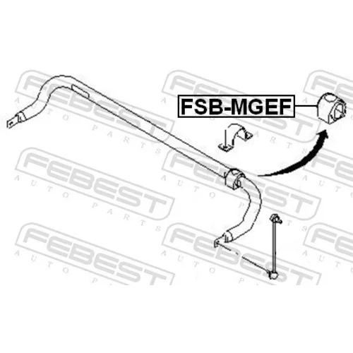 Uloženie priečneho stabilizátora FSB-MGEF /FEBEST/ - obr. 1