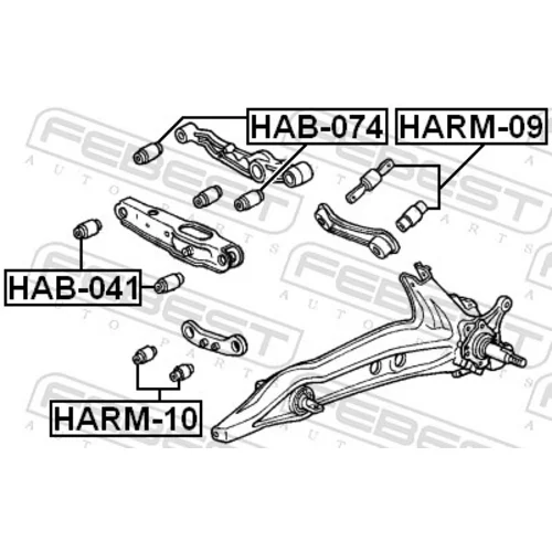 Uloženie riadenia HAB-074 /FEBEST/ - obr. 1